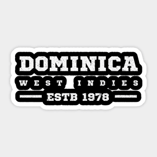 Dominica Estb 1978 West Indies Sticker